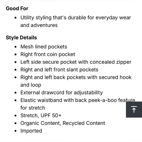 New PrAna Palisades Ripstop E Waist Pant in Thundercloud Size L - Picture 15 of 16